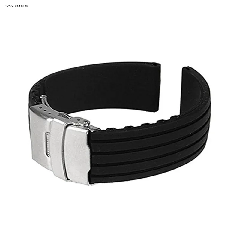 

JAVRICK Silicone Rubber Strap 22mm for Gear S3 for Fenix Chronos Watch Band Safety Clasp