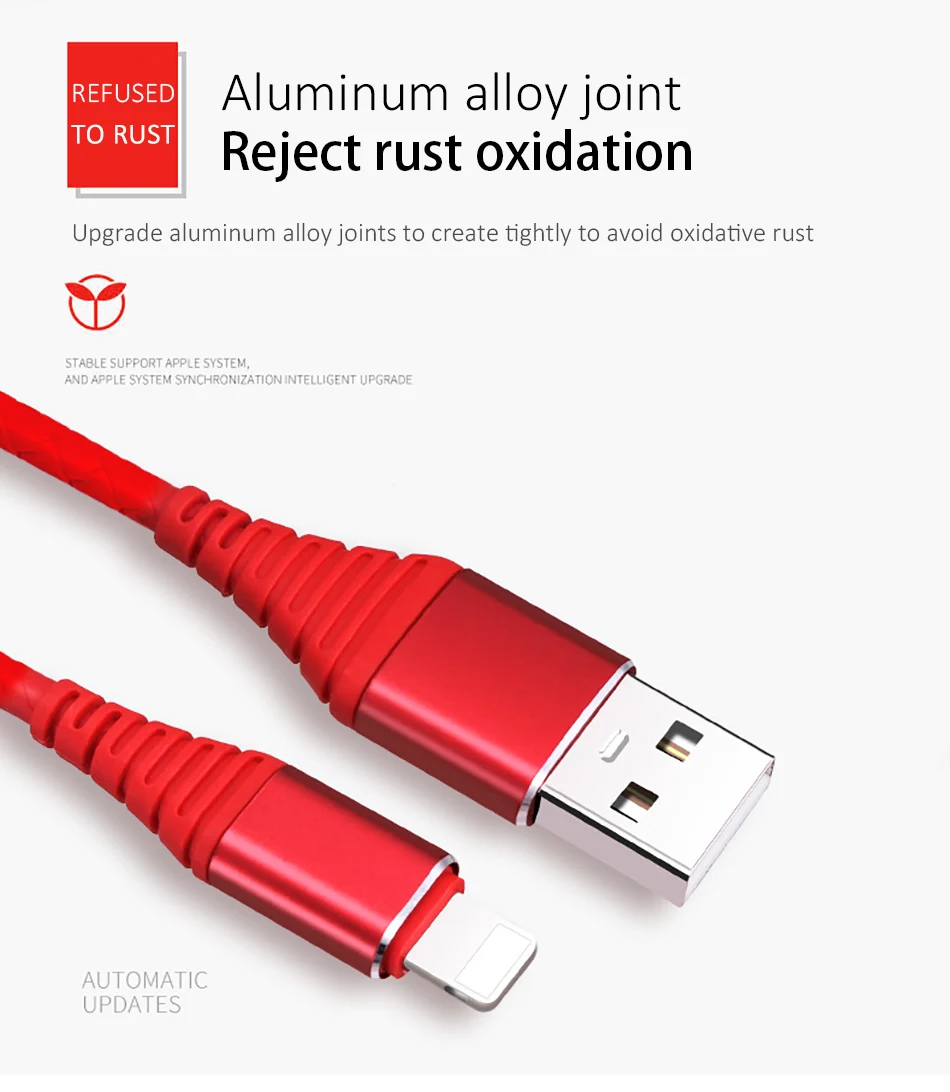NOHON TPE Lighting Fast Charging Cable 8 Pin Phone For iPhone X 8 7 6s 5s Plus 1M Durable Data Cable For iPad Mini IOS 8 9 10 11 (5)
