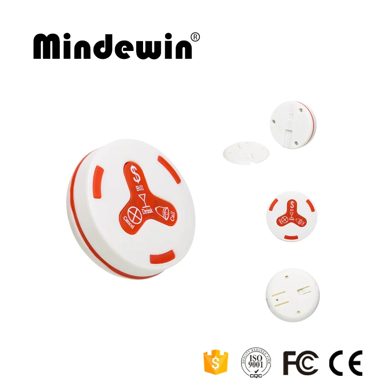 Mindewin 433 МГц ресторанный пейджер Беспроводная система вызова официанта белая
