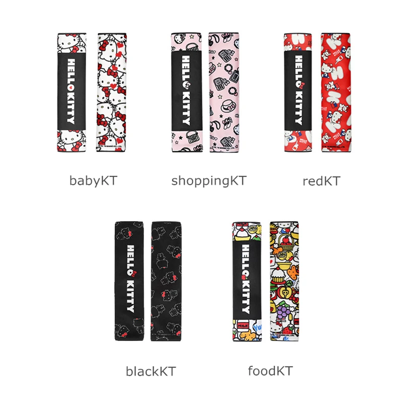 Новый мультфильм автомобилей обивка ремней розовый милый hello kitty автомобиль