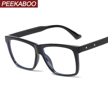 Peekaboo, анти-синий светильник, очки для мужчин, квадратные, TR90, высокое качество, черные, мужские очки для компьютерных игр, ретро аксессуары