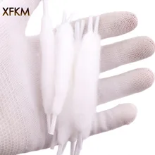 100% XFKM algodón Vape para cigarrillo electrónico 10 tiras/bolsa precargado de algodón para Ecigarette RBA RDA DIY bobina Wick 1/2/5/bolsa