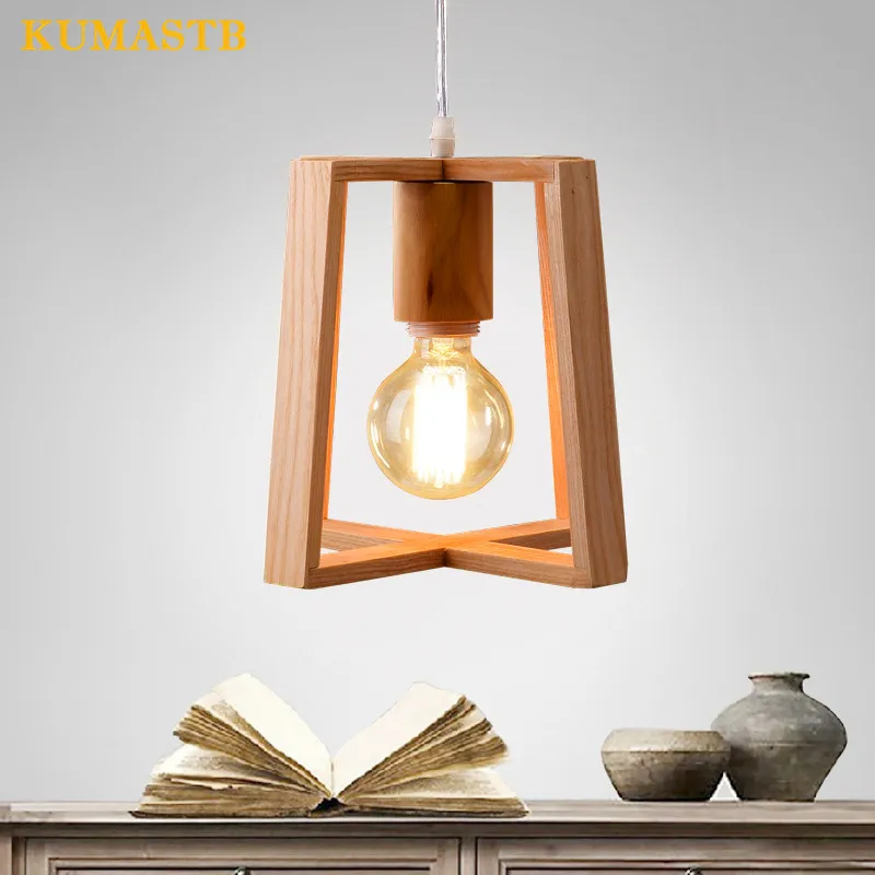 

Modern Designer Wood Pendant Light Dining Room Hanging Light Fixture Living Room Study Aisle Corridor Bar Hollow Wood Lamp
