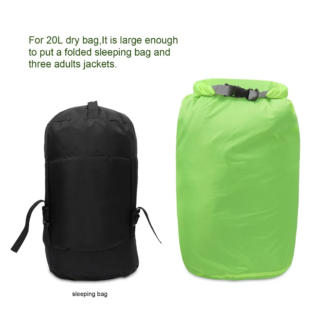 3 шт 20L/40L/70L Водонепроницаемая сухая Сумка-ролл Топ Сухой компрессионный мешок сохраняет снаряжение сухой для пляжа, плавания, тафты износостойкий