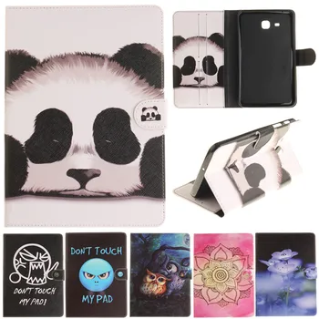 

Fashion Cute Cantoon Panda Owl Flower Painted Flip PU Leather sFor Samsung Galaxy Tab A 7.0" T280 T285 Tablet Case Cover Shell