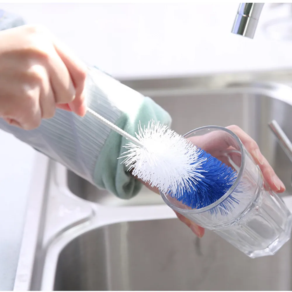 Home Kitchen Long Handle dish brush Bottle Cup glass cleaner brush for