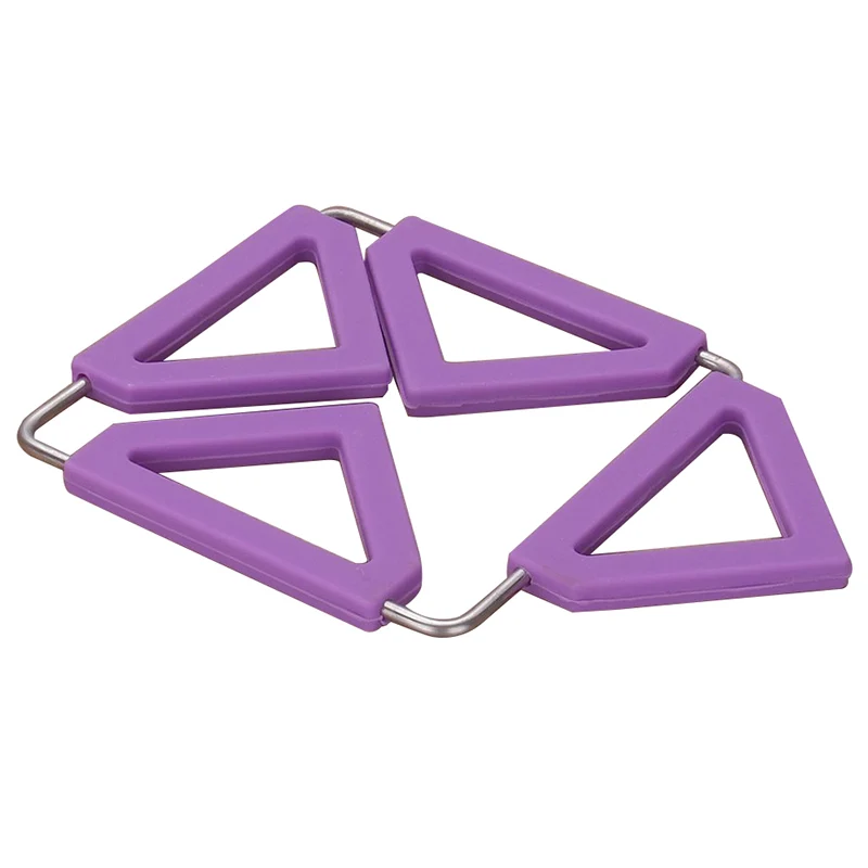 Purple Горячая Распродажа Multi-functional силикон с горшочками Trivets Регулируемый складной расширяемый горячие блюда коврик для посуды силиконовые тепла Resis - Цвет: Purple
