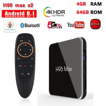 

Android 8.1 box H96 MAX X2 4GB 64GB Amlogic S905X2 support Youtube NETFLIX iptv 2.4/5.8G WIFI 4K 1080P HD2.0 Google Play x96 h96