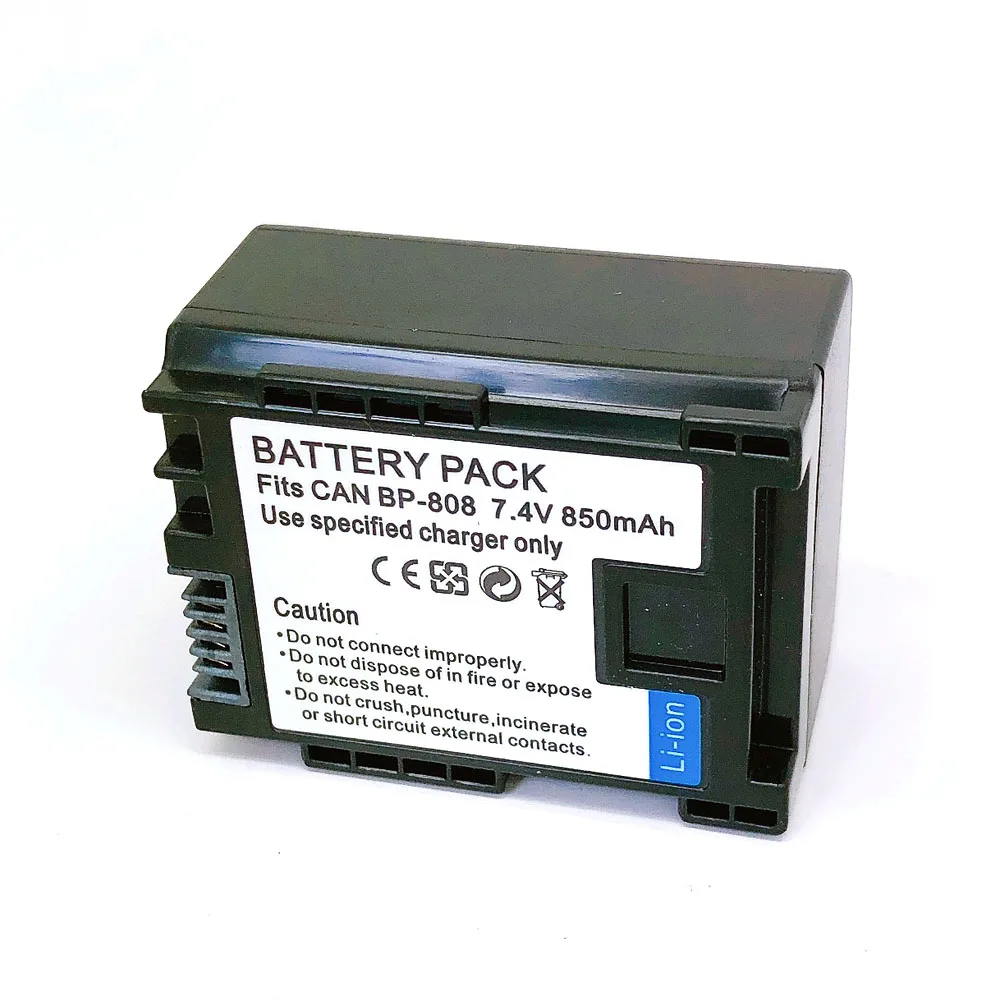 BP-808 BP808 BP 808 Батарея для Canon BP-809 BP-819 BP-827 FS200 FS21 FS22 FS100 FS10 FS11 HF200 HF20 HFS100 S10 FS300 Батарея