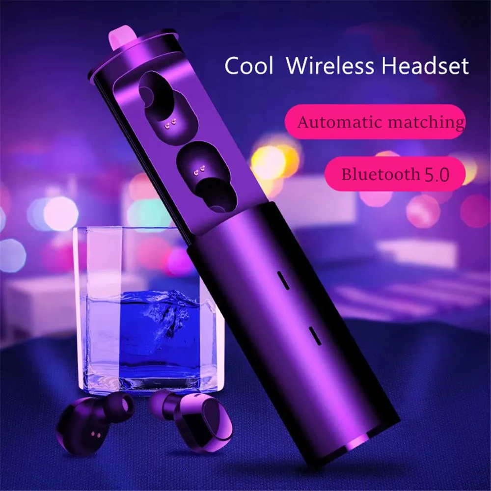 

TWS19 True Wireless Bluetooth 5.0 HiFi Earphone Mini Stereo Two-Ear Earbuds In-ear Headset With Charging Box For Mobile Phone