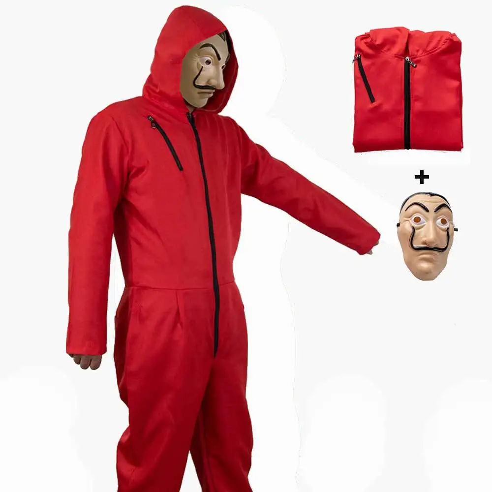 

New Adult Kids Salvador Dali Movie The House Of Paper La Casa De Papel Cosplay Party Halloween Mask Money Heist Costume & Mask