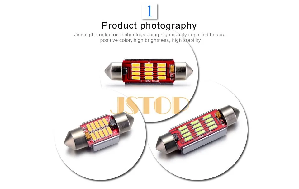 Jstop 4 шт./компл. S-CROSS (без skylight) светодиодные лампы для чтения T10 W5W 194 4014smd Canbus C5W 31 мм Магистральные луковицы автомобиля 12 В лампы для чтения