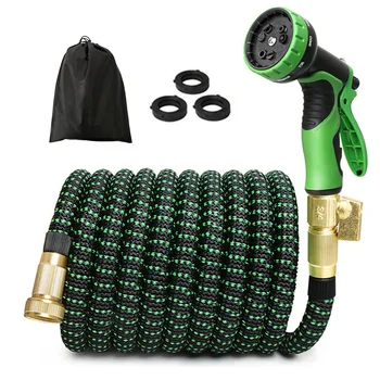 

Hot Selling Natural Latex Garden Hose 3 Time Telescopic drip irrigation system Expandable Magic Flexible Water Hoses With Nozzle