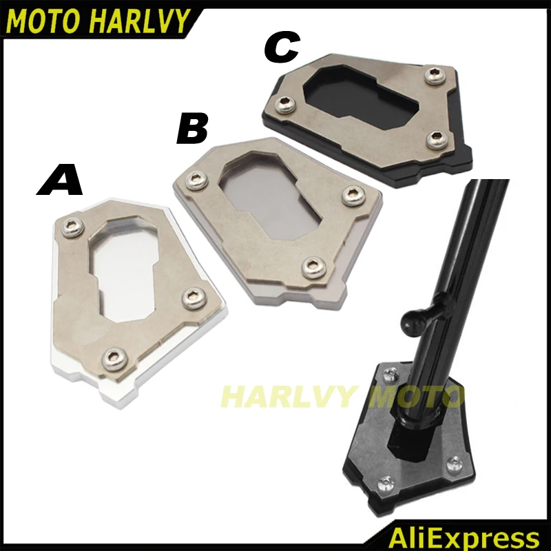 

For BMW R1200GS LC R1200GS Adventure 2014 2015 2016 Motorcycle CNC Parking Side Stand Extension Base Enlarge Plate
