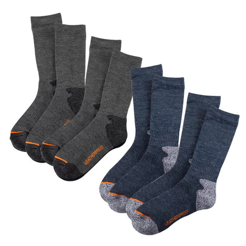 Всепогодные носки премиум класса, мужские носки для охоты, рыбалки, 4 пары носков - Цвет: Серый