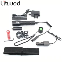 Z50 LED tactical flashlight torch XML T6 5000LM zoomable tail Switch Charger Portable light Hunting light lantern self defense