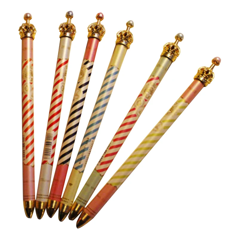 

12 pcs student creative stationery neutral crown pen