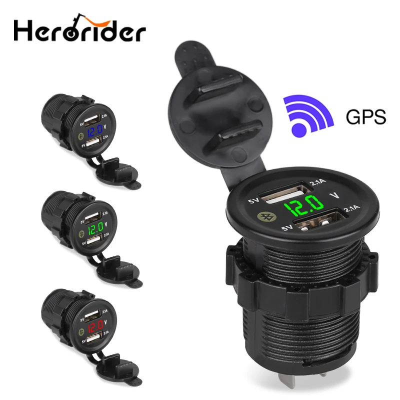 

Car GPS Tracker Locator 4.2A Dual USB Car Charger Voltmeter Real Time Tracking Device Detector r Mini GPS Mobile App Tracking