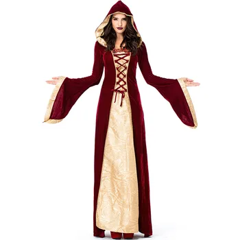 

Halloween Party Witch Role-playing Female Ghost Vampire Scary Cloak Evil Stage Adult Cosplay Costumes Long Fancy Dress