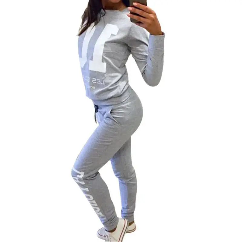 

Russia style Women's Autumn Tracksuit Women Hoodies 2-Piece Set t-shirts+Long Pants) Leisure Suits
