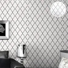 Марокканская трельяж черно-белые обои для стен 3D серый современный геометрический узор настенное покрытие для гостиной домашний Декор Спальня