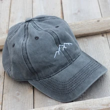 Новинка, бейсболка с вышивкой в виде горного пика для отдыха на открытом воздухе, бейсболка s, Регулируемая Кепка в стиле хип-хоп, хлопок, женские и мужские шапки