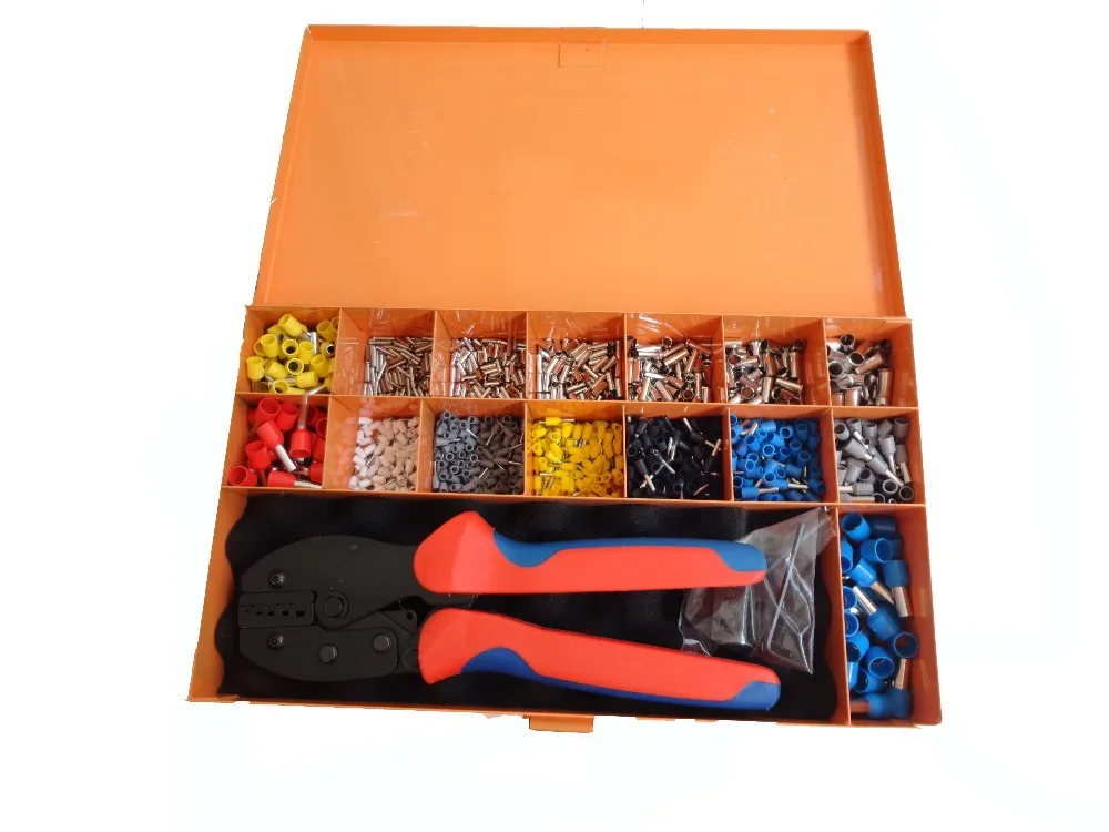 LY 0516TH iron tool box with 0.5 4mm2 crimping tool and several