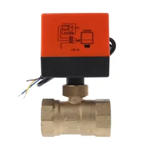 Электрический моторизованный шаровой кран из латуни DN20 AC 220 В 2 Way 3 провода с привод