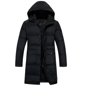

X-long Winter Jacket For Men White Duck Down Long Jackets Keep Warm Coat Casual Men's thick Down Overcoat Outwear parka homme