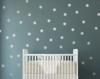 

Nursery Home Decals Removable Kids Bedroom Wall Stickers Mural Sparkle Star Custom made color Wallpaper D403