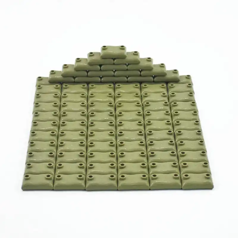 10PCS Sandbag Army Weapons Military Model Building Kits Bricks Block DIY
