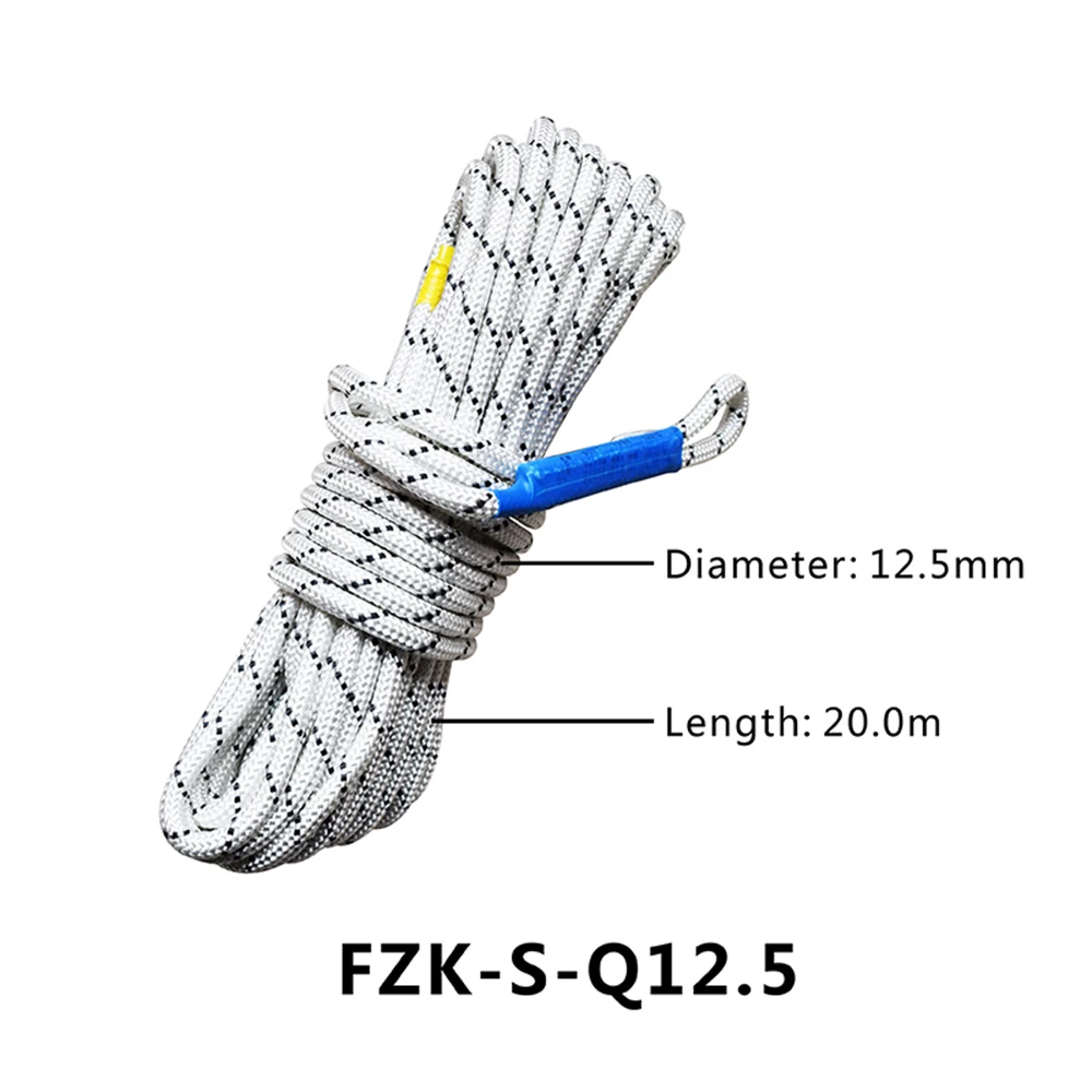 

High Strength Safety Cord Outdoor Rock Lanyard Diameter 12.5mm Climbing Safety Rope for Camping Hiking Fire Escape Rescue