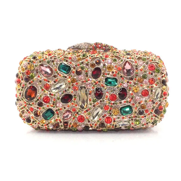 Aliexpress 2017 New Fashion Colorful Crystal Stone Jeweled 2017 New Fashion Colorful Crystal Stone Jeweled Clutch Purse Trendy Las Handbags Hand Bag