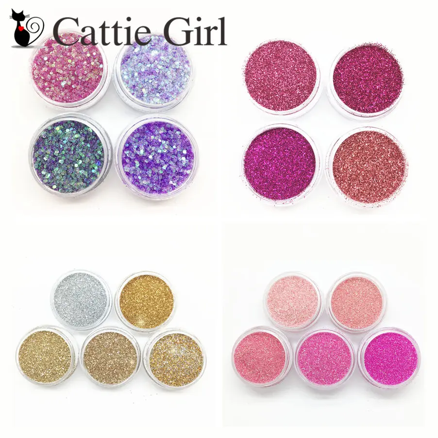 

1set Rose Nail Glitter Powder Sequins Gold Silver Mixed Nail Sparkles Glitter Dust Powder Nail Art Decorations Nail Art Set