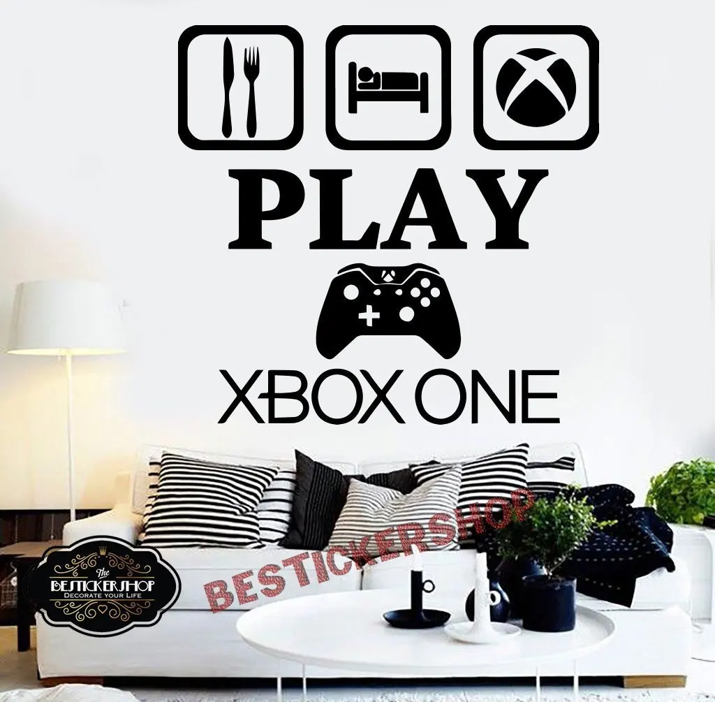 Игровая Наклейка на стену Xbox съедобный игровой контроллер видеоигра настенные