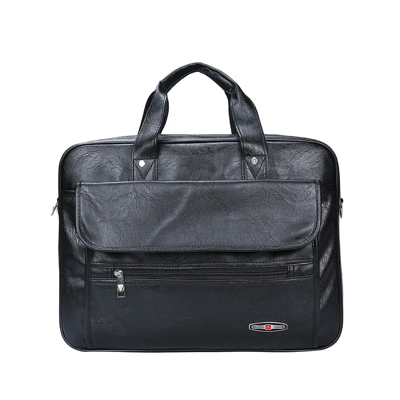 

New Men's Business Bag, Hand-held PU Leisure Documents, Slant Bag, Spanning Large Capacity Single Shoulder Bag Wholesale