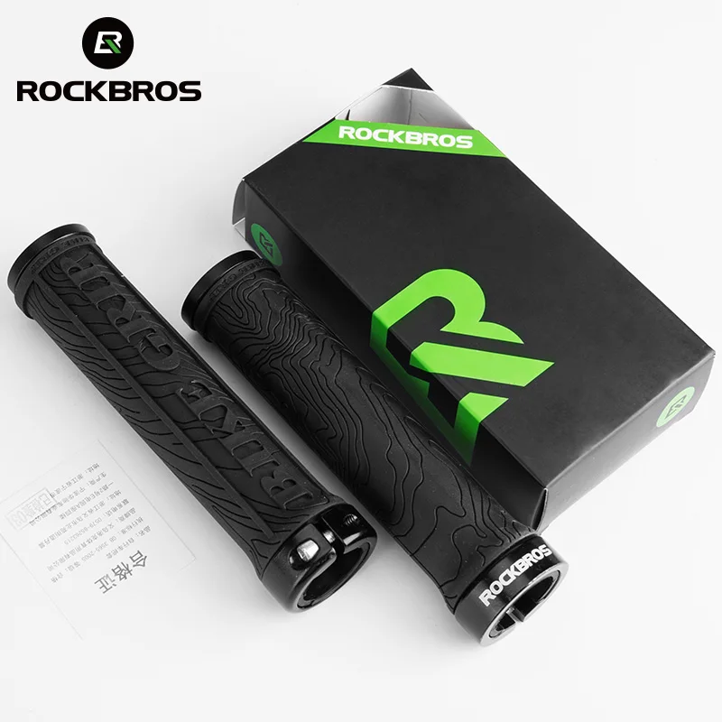 ROCKBROS двойной замок Упоры для рук на руль велосипеда TPR резина + из алюминиевого