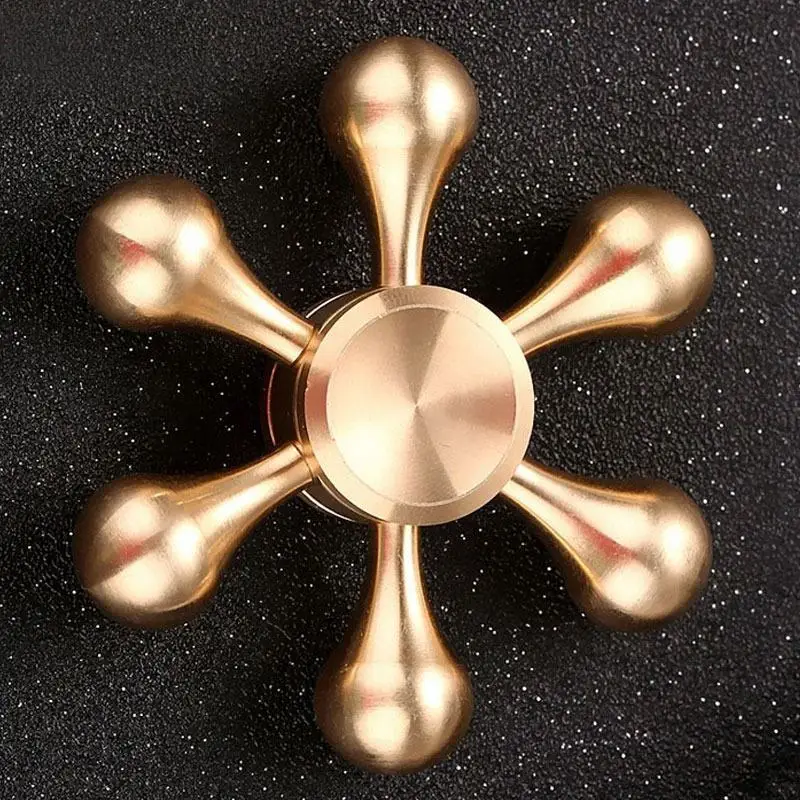 Dedo Mão Spinner Spinner Spinner Fidget Brinquedo de Metal Bronze Spiner Antistress Aliviar O Stress Brinquedos