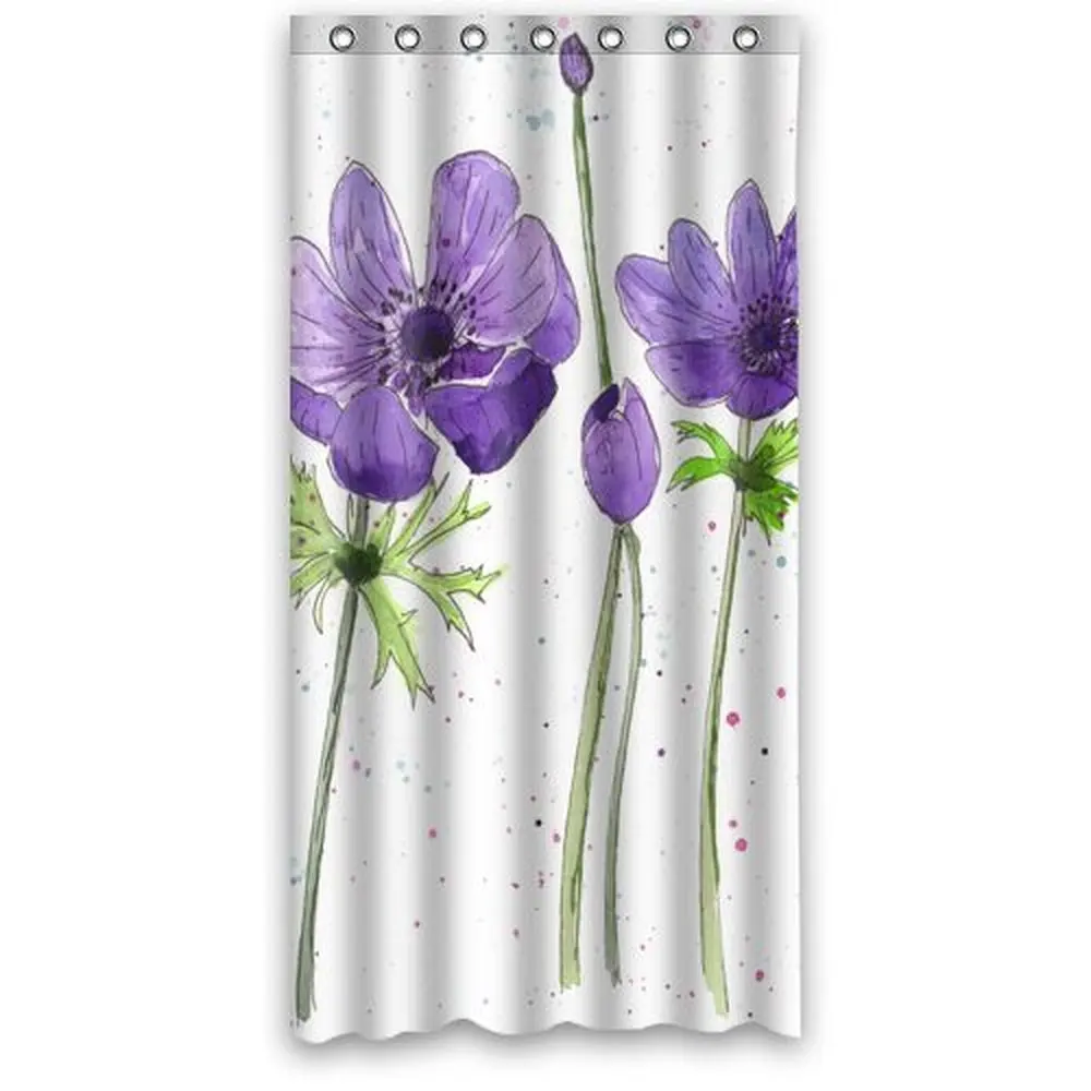 Fl Shower Curtain Hooks Foter Reflection Purple Flower Blackstone Shower Curtain Bathroom Waterproof Mildewproof Polyester Fabric With 12 Plastic Hooks