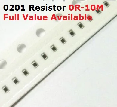 

500PCS/lot SMD Chip 0201 Resistor 750R/820R/910R/1K/1.1K 5% Resistance 750/820/910/Ohm 1/1.1/k Resistors 1K1 Free Shipping