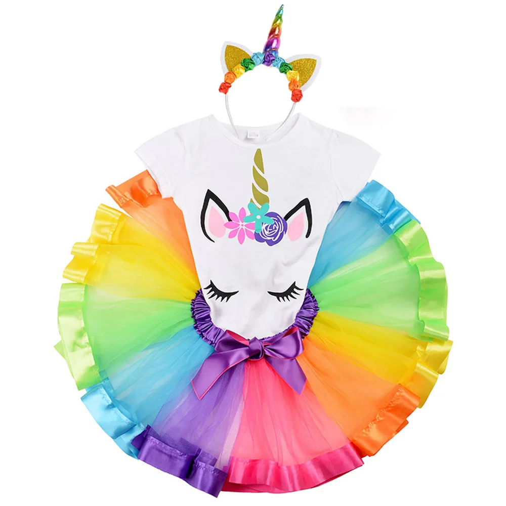 Buy Unicorn Children Clothing Summer Toddler Girls