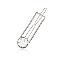 Заколки для волос для Для женщин полые длинные геометрическая фигура Pine заколка для волос с камнями творческие волосы аксессуары нежный сторона клип G0508