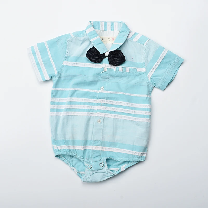 Baby boy romper 2018 summer baby clothes with bow short sleeve jumpsuit