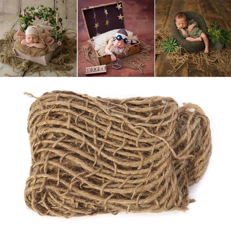 

Newborn Photography Prop Chunky Burlap Layer Net Hessian Jute Backdrop Blanket Jute Layer Burlap Blanketfree shipping