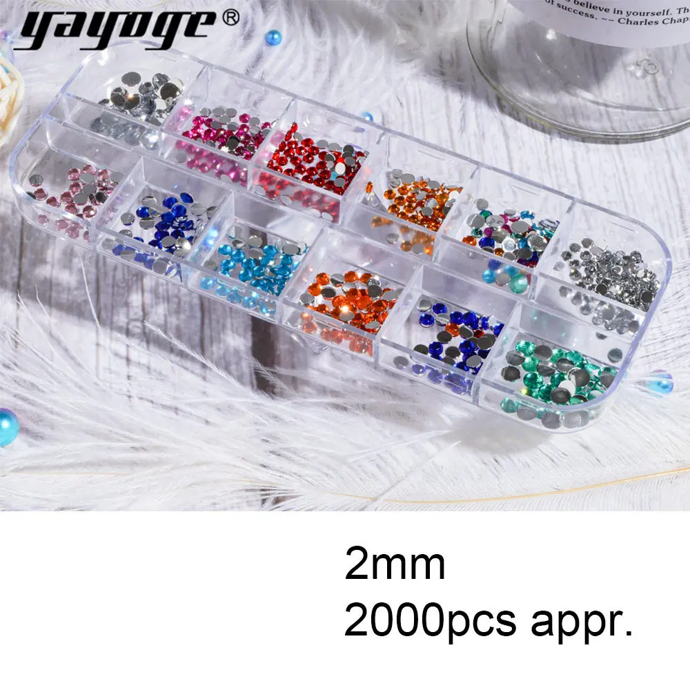 Yayoge дизайн ногтей блестящие украшения Стразы для ногтей аксессуары дизайн для маникюра кристаллы ногтей стекло красочные - Цвет: J14-2