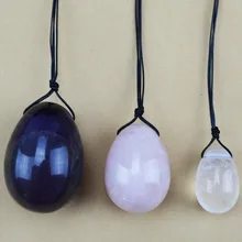 1 Set natural rock crystal drilled egg for kegel exercise pelvic floor muscles vaginal exercise yoni egg ben wa ball 1 Set natural rock crystal drilled egg for kegel exercise pelvic floor muscles vaginal exercise yoni egg ben wa ball