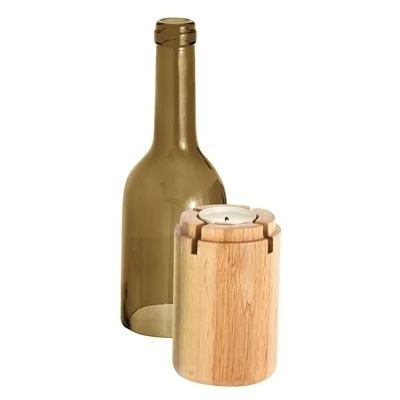 Siena Tealight Holder, Brown Bottle (1)