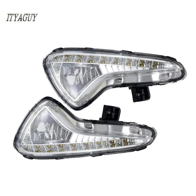 

1 Set Car Accessorie 12V High Brightness guide DRL LED Daytime Running Light For Hyundais Verna 2013-2014 Fog Lamp drl led