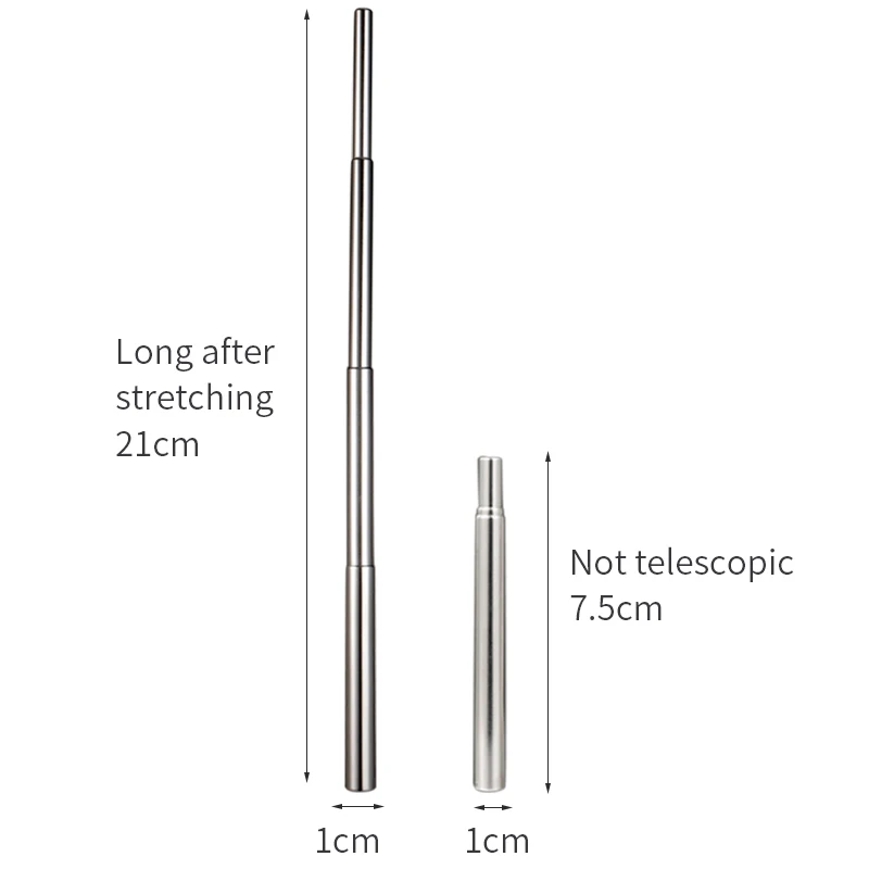 1/2 шт многоразовые, для питья соломы из Нержавеющей Портативный прямой металлический соломинка для коктейлей Телескопическая Подставка для вина вечерние бар аксессуар