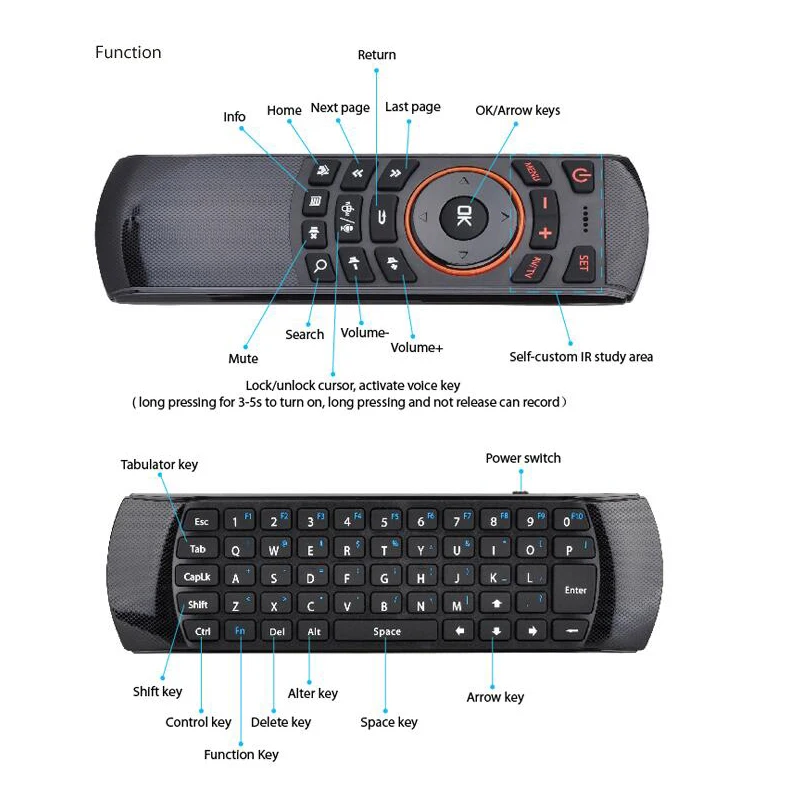 Everycom Projector Accessory X6 Adroid Remote Multi-fuctional Handle 2.4Ghzi wireless Keyboard For
